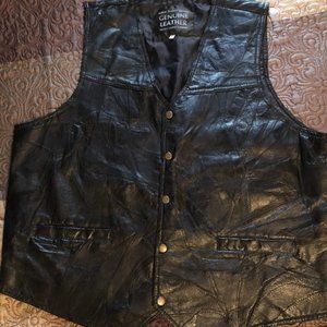 Navarre Genuine Leather Italian Stone Vest Snaps
